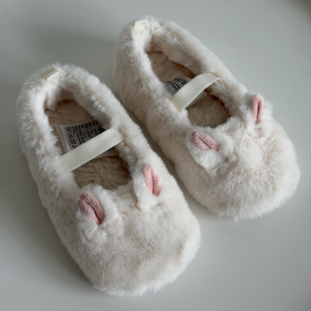H&M Cream and Pink Baby Slippers